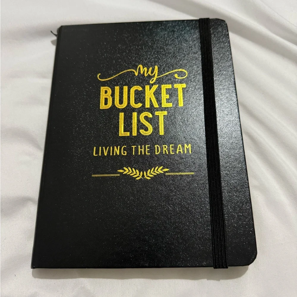 Black Bucket List Journal with Gold Accents Peter pauper press